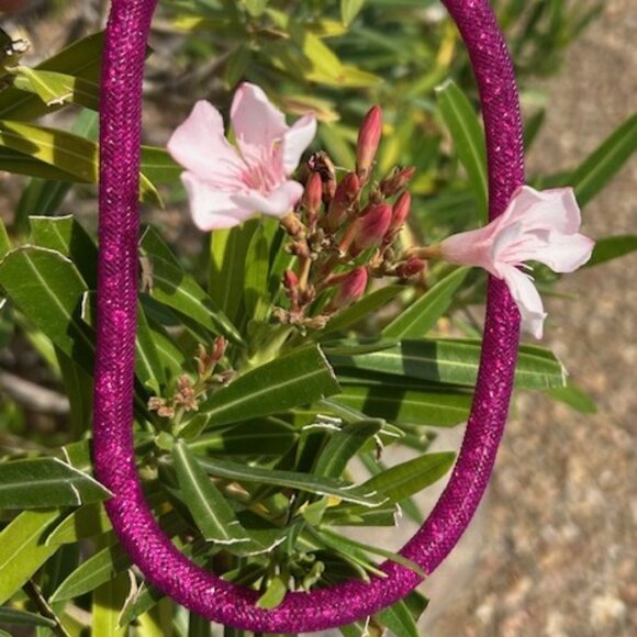 Swarovski Stardust Pink Fuchsia Double Wrap Bracelet/Choker - Picture 5 of 11